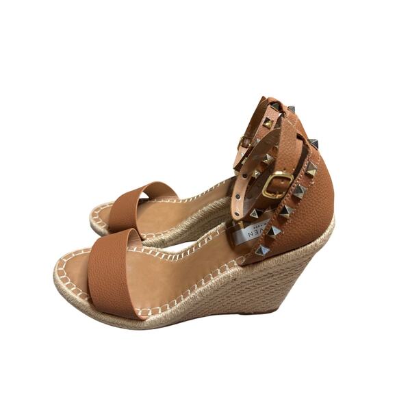 Steven New York Peni Studded Espadrille Wedge Sandals Size 10 - Picture 1 of 8